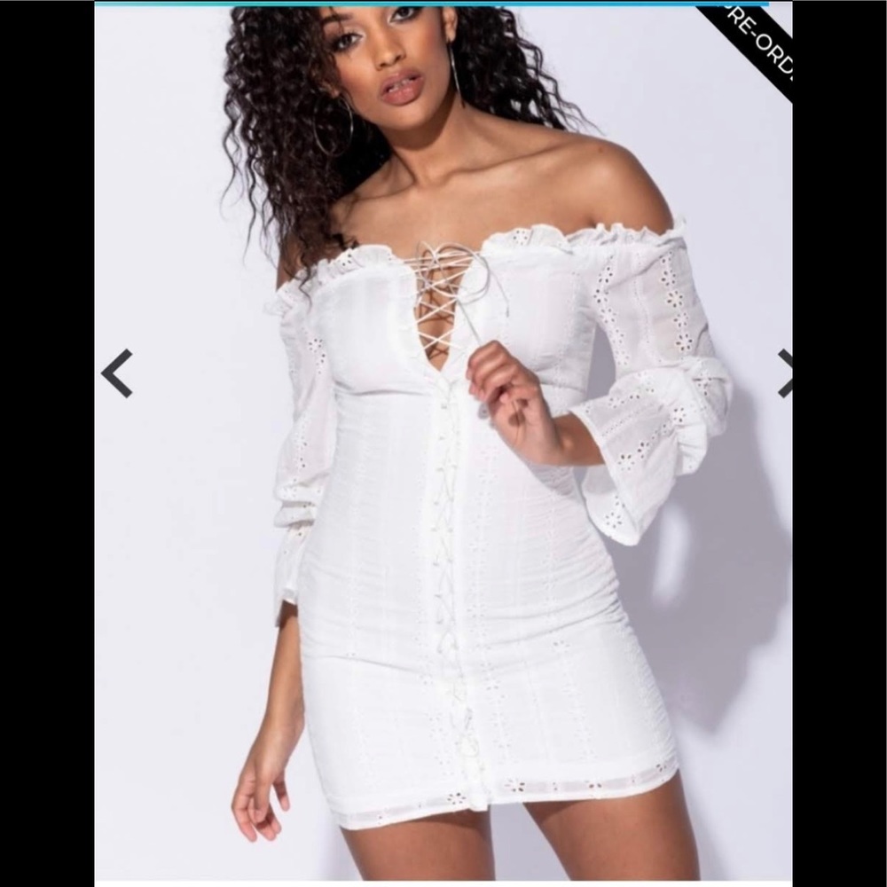 White mini dress